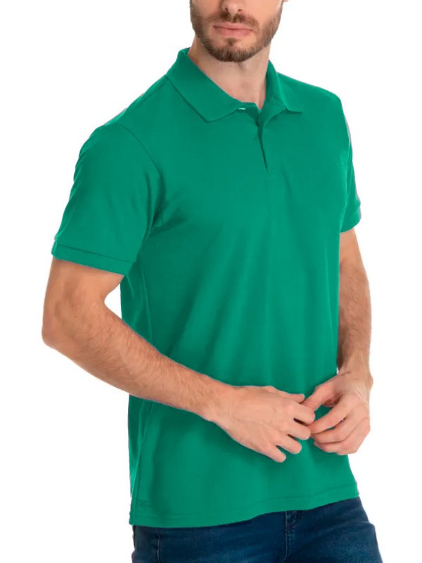 Camisa polo masculina verde