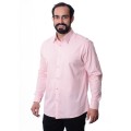 Camisa manga longa de linho misto rosa