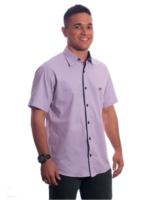 Camisa social best sale masculina lilas