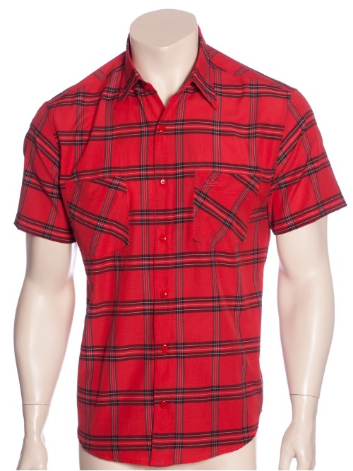 camisa vermelha xadrez masculina