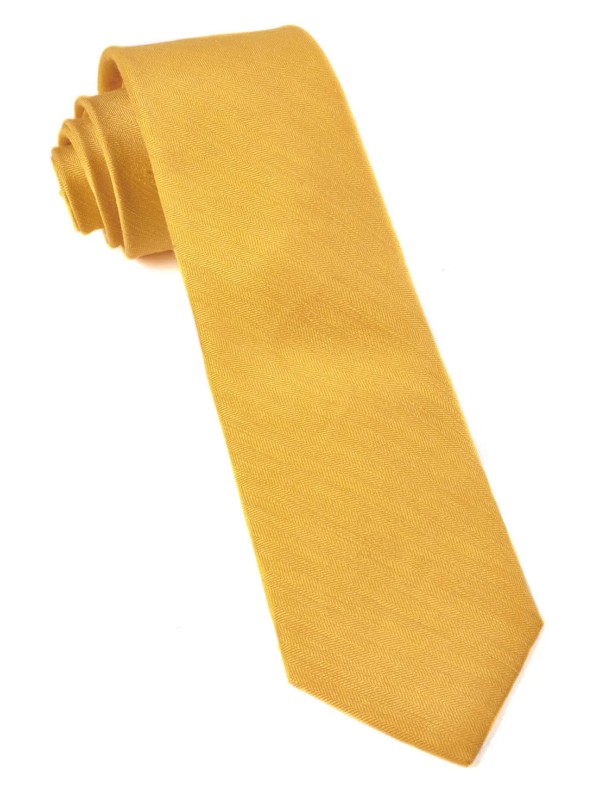 Gravata Masculina Slim Skinny Amarelo