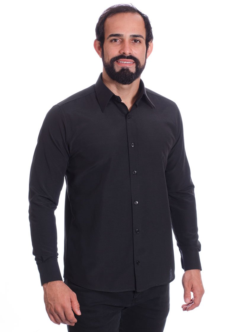 Camisa preta fashion masculina